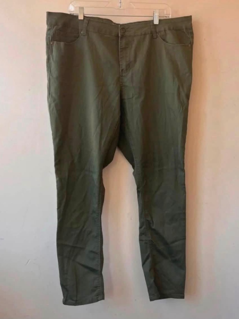 Wax Jean Olive Green Skinny Pants Size 22